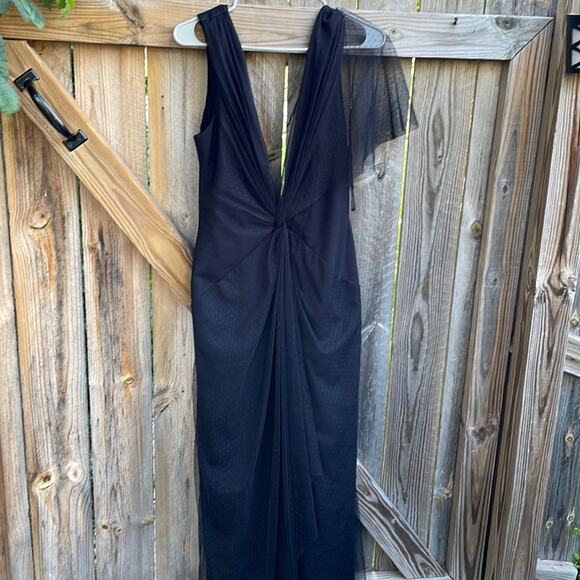 KATIE MAY Olivia Black Lace Mesh Formal Maxi Gown Dress XL - Picture 2 of 8
